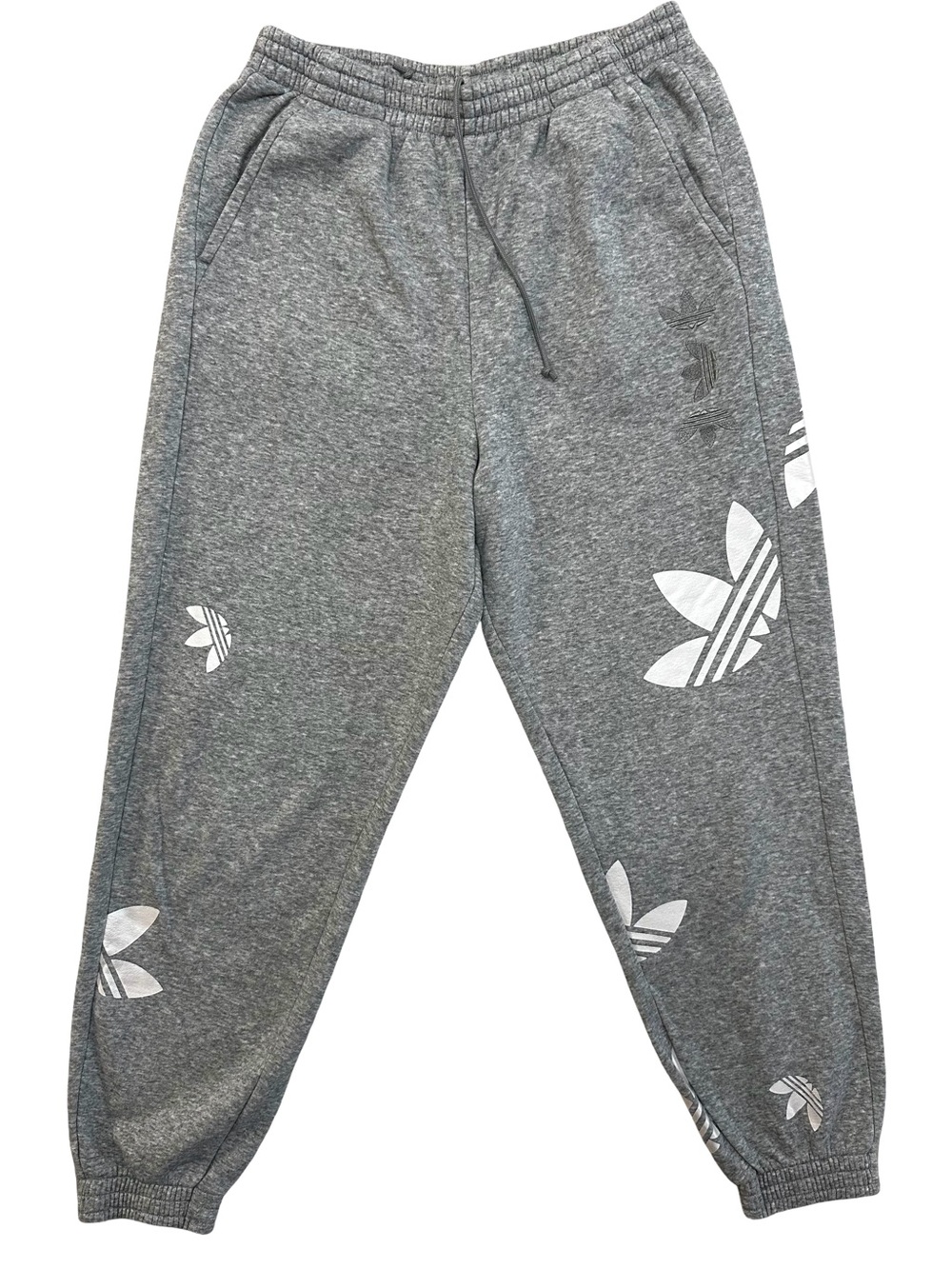 adidas Kids Gray Trefoil Logo Joggers